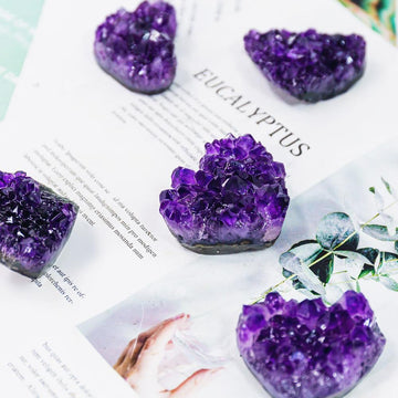 Amethyst Heart Cluster